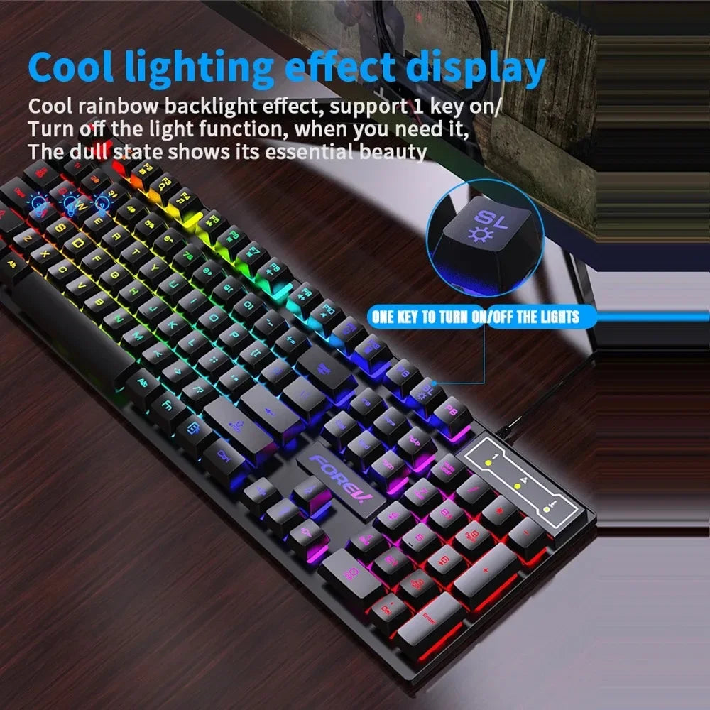 Mechanical Keyboard Wired Gaming Keyboard & Mouse Combo